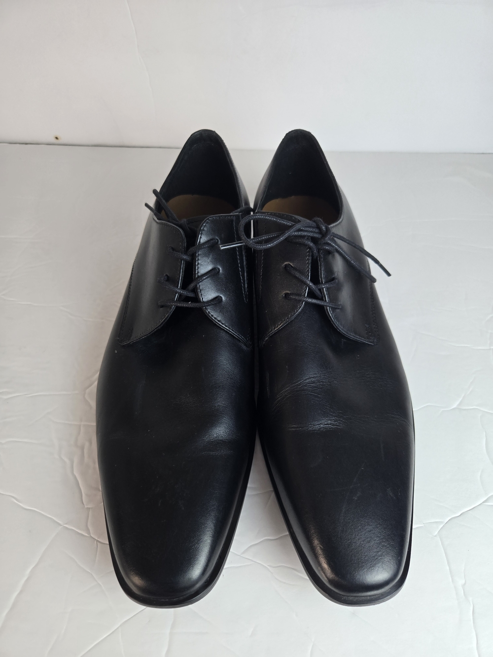 Aldo Classic Black Leather Men's Derby Shoes